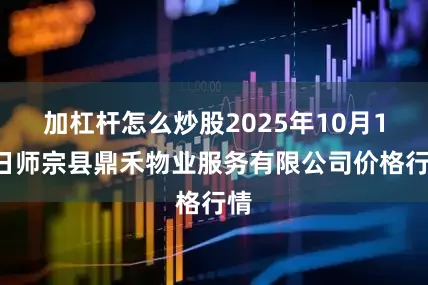 加杠杆怎么炒股2025年10月12日师宗县鼎禾物业服务有限公司价格行情